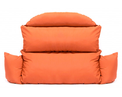 LeisureMod Hanging 2 person Egg Swing Cushion - Orange