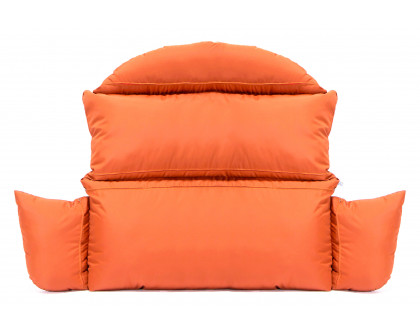 LeisureMod Hanging 2 person Egg Swing Cushion - Orange