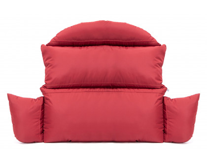 LeisureMod Hanging 2 person Egg Swing Cushion - Red