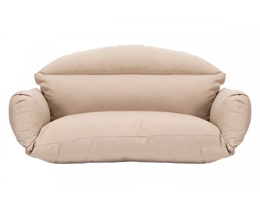 LeisureMod Hanging 2 person Egg Swing Cushion - Taupe