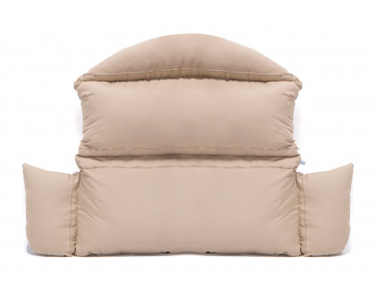 LeisureMod Hanging 2 person Egg Swing Cushion - Taupe