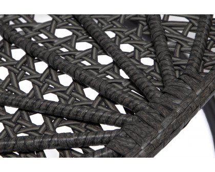 LeisureMod Charcoal Wicker Hanging Single Egg Swing Chair with Cushions - Taupe