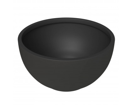 LeisureMod Grove Modern 6" Round Planter Pot in Fiberstone