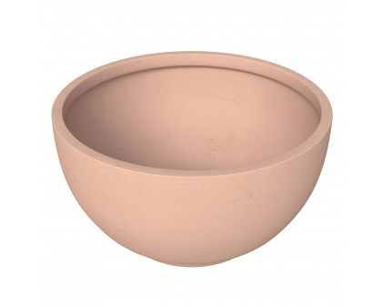 LeisureMod Grove Modern 6" Round Planter Pot in Fiberstone