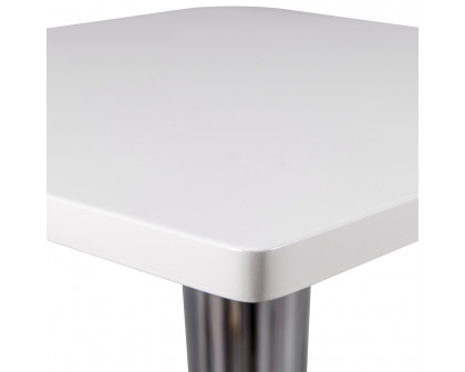 LeisureMod Modern Glen MDF Dining Table - White