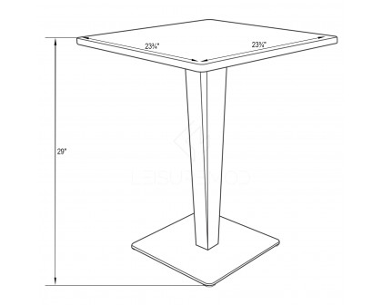 LeisureMod Modern Glen MDF Dining Table - White