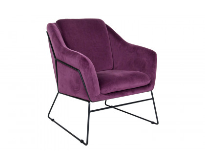 LeisureMod Harmony Velvet Accent Armchair