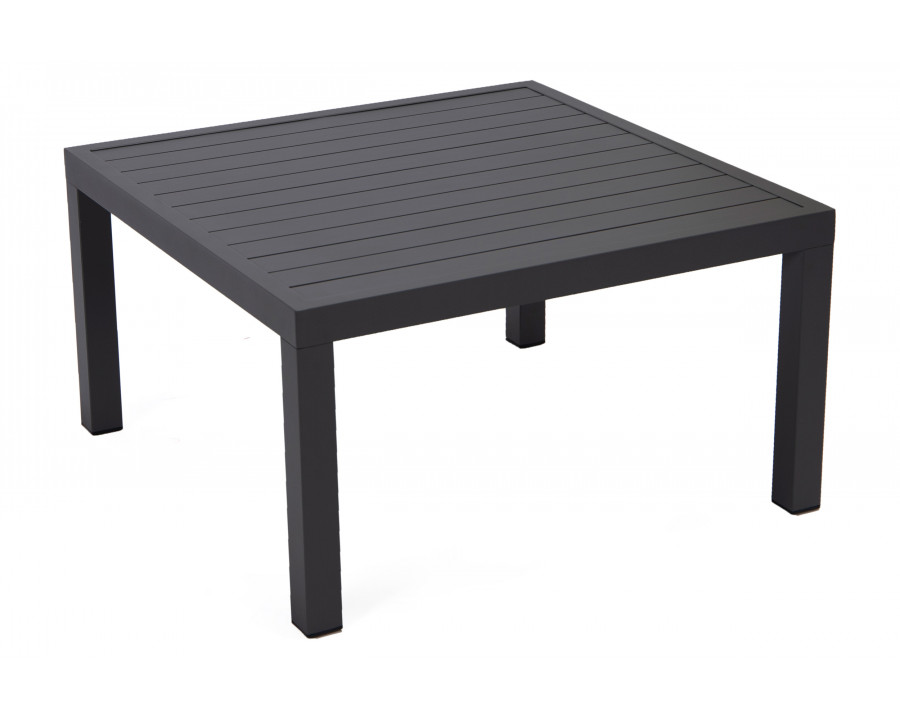 LeisureMod - Hamilton Modern Outdoor Patio Aluminum Coffee Table