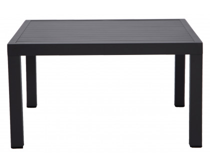 LeisureMod - Hamilton Modern Outdoor Patio Aluminum Coffee Table