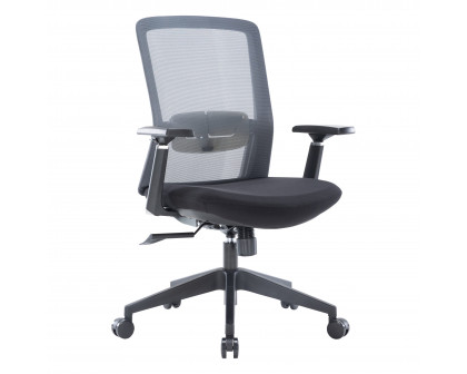 LeisureMod Ingram Modern Office Task Chair with Adjustable Armrests