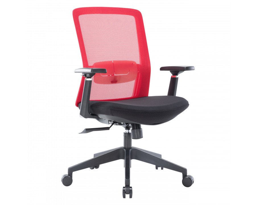 LeisureMod Ingram Modern Office Task Chair with Adjustable Armrests