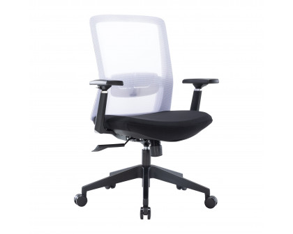 LeisureMod Ingram Modern Office Task Chair with Adjustable Armrests