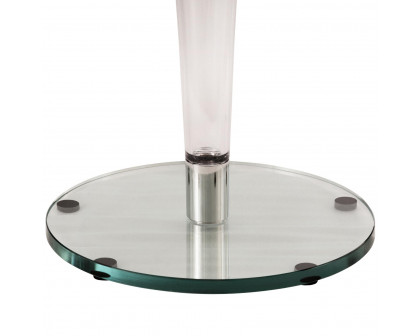 LeisureMod Lonia Modern Glass Dining Table - Clear