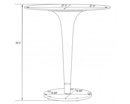 LeisureMod Lonia Modern Glass Dining Table - Clear