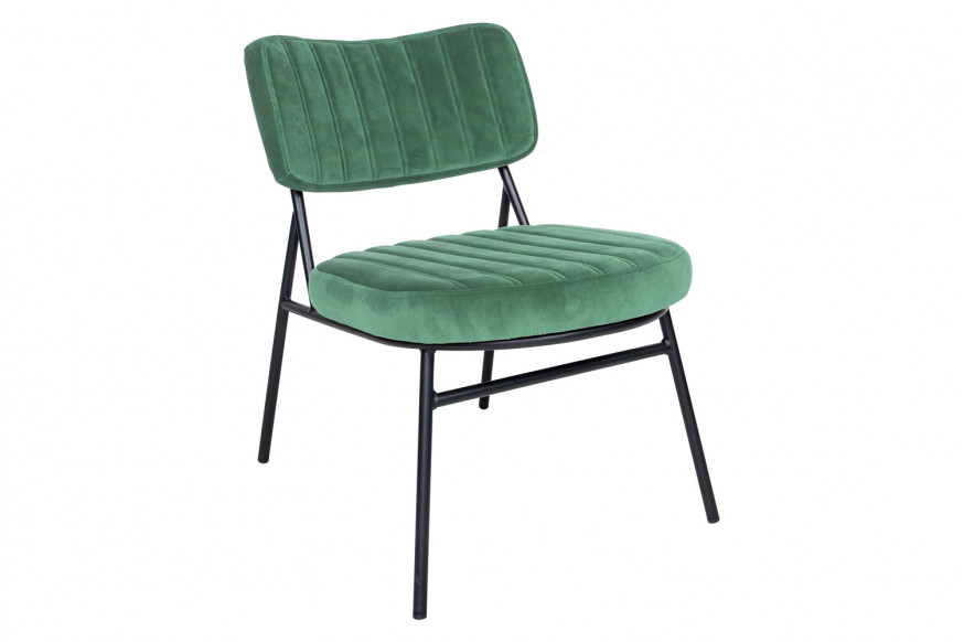 LeisureMod™ Marilane Velvet Accent Chair with Metal Frame - Turquoise