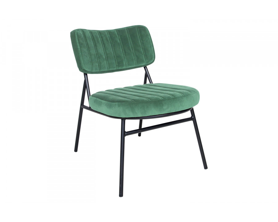 LeisureMod Marilane Velvet Accent Chair with Metal Frame - Turquoise