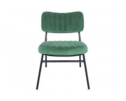 LeisureMod™ Marilane Velvet Accent Chair with Metal Frame - Turquoise