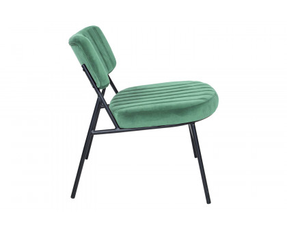 LeisureMod™ Marilane Velvet Accent Chair with Metal Frame - Turquoise