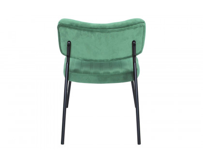 LeisureMod™ Marilane Velvet Accent Chair with Metal Frame - Turquoise