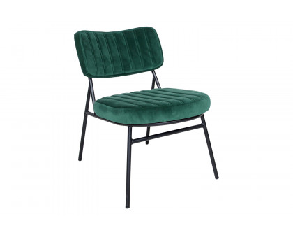 LeisureMod Marilane Velvet Accent Chair with Metal Frame