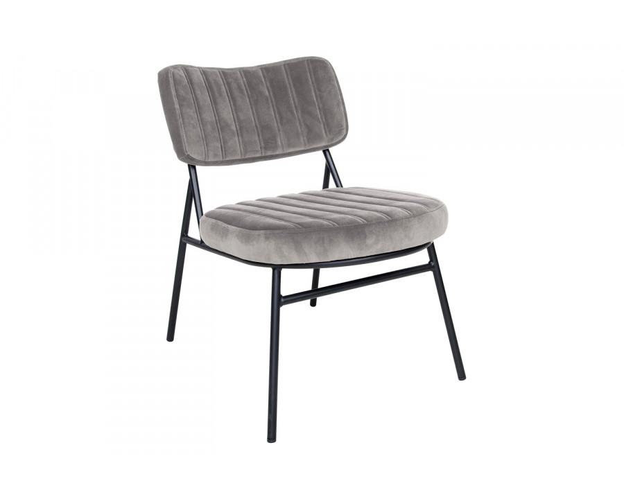 LeisureMod Marilane Velvet Accent Chair with Metal Frame