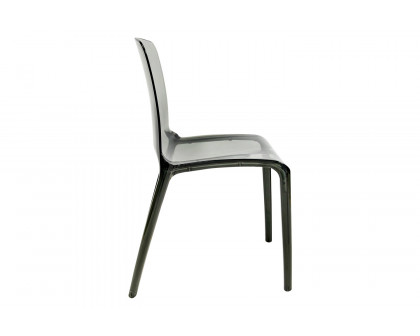 LeisureMod Modern Murray Stackable Dining Side Chair - Black