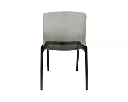 LeisureMod Modern Murray Stackable Dining Side Chair - Black