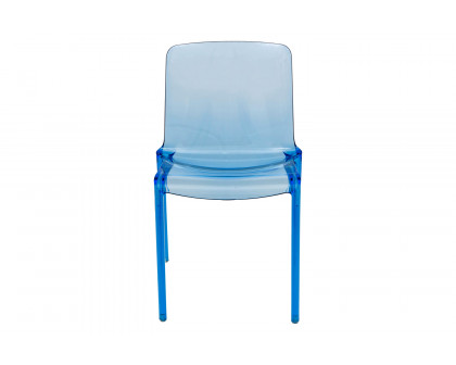 LeisureMod Modern Murray Stackable Dining Side Chair - Blue