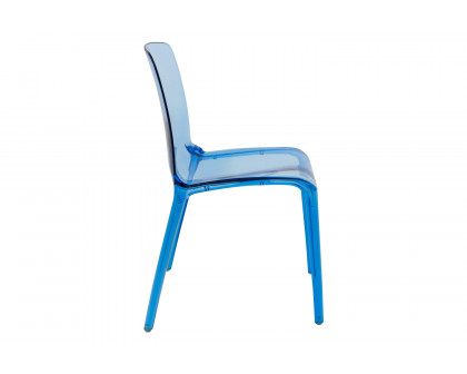 LeisureMod Modern Murray Stackable Dining Side Chair - Blue