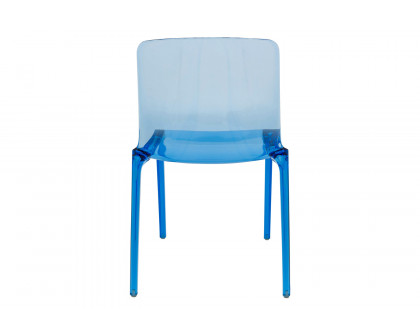 LeisureMod Modern Murray Stackable Dining Side Chair - Blue