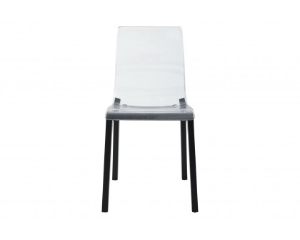 LeisureMod Marsden Modern Dining Side Chair With Beech Wood Legs - Black