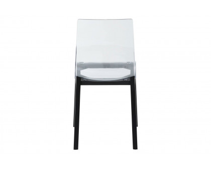 LeisureMod Marsden Modern Dining Side Chair With Beech Wood Legs - Black