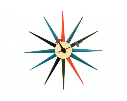 LeisureMod Maxi Modern Design Metal Star Silent Non-Ticking Wall Clock