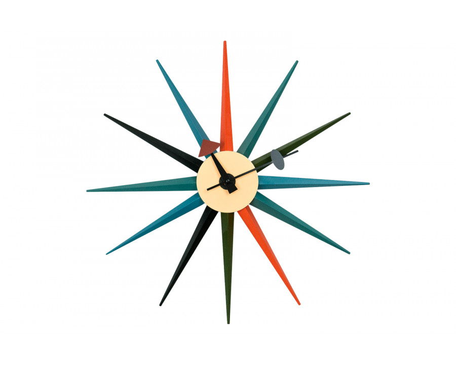 LeisureMod Maxi Modern Design Metal Star Silent Non-Ticking Wall Clock - Multi-Color