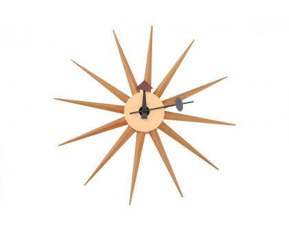 LeisureMod Maxi Modern Design Metal Star Silent Non-Ticking Wall Clock