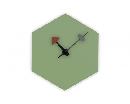 LeisureMod Manchester Modern Hexagon Silent Non-Ticking Wall Clock