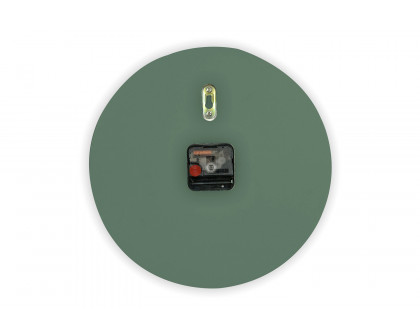 LeisureMod Manchester Modern Round Silent Non-Ticking Wall Clock - Ocean Green