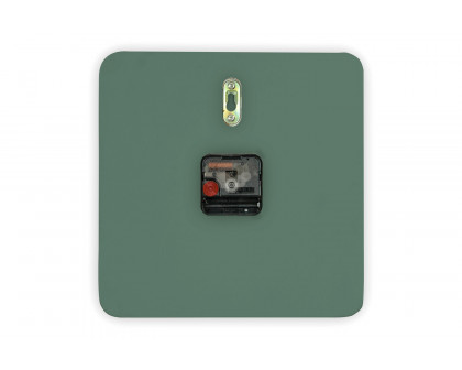 LeisureMod Manchester Modern Square Silent Non-Ticking Wall Clock - Ocean Green