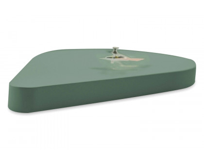 LeisureMod Manchester Modern Tear-Drop Silent Non-Ticking Wall Clock - Ocean Green