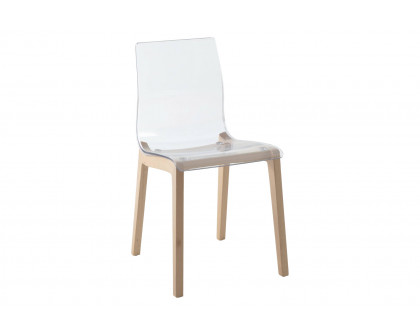 LeisureMod Marsden Modern Dining Side Chair With Beech Wood Legs