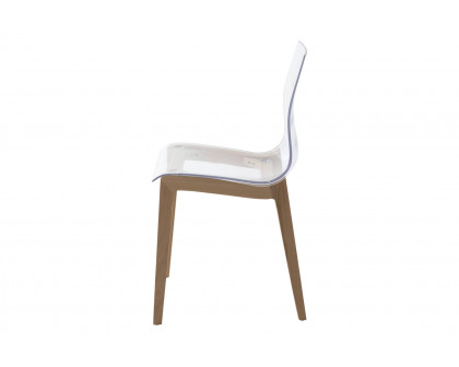 LeisureMod Marsden Modern Dining Side Chair With Beech Wood Legs - Natural Wood