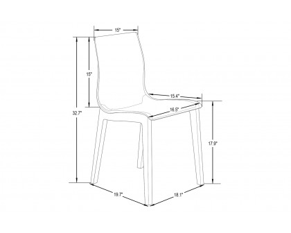 LeisureMod Marsden Modern Dining Side Chair With Beech Wood Legs - Natural Wood