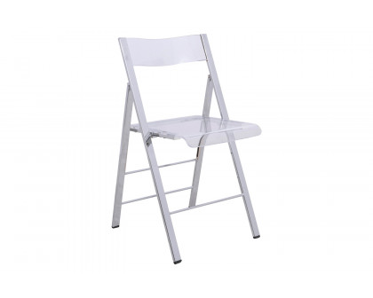 LeisureMod Menno Modern Acrylic Folding Chair