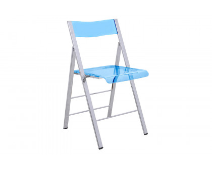 LeisureMod Menno Modern Acrylic Folding Chair