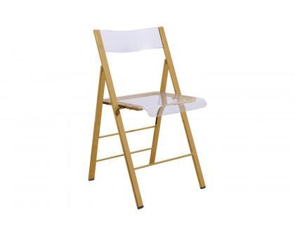 LeisureMod Menno Modern Acrylic Folding Chair