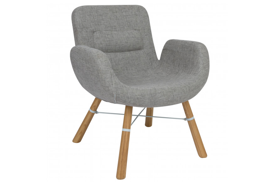 LeisureMod™ Milwood Accent Chair with Dowel Legs - Gray