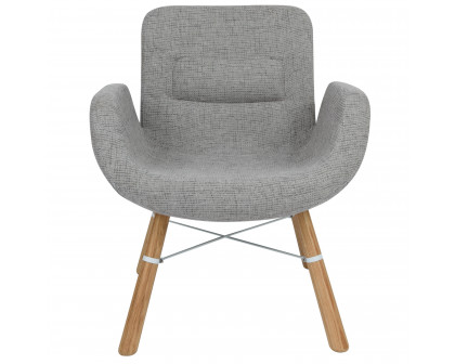 LeisureMod™ Milwood Accent Chair with Dowel Legs - Gray