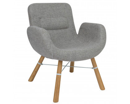 LeisureMod™ Milwood Accent Chair with Dowel Legs - Gray