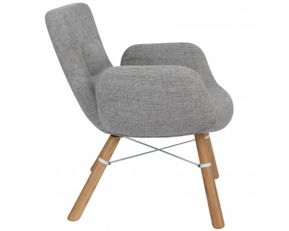 LeisureMod™ Milwood Accent Chair with Dowel Legs - Gray