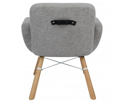 LeisureMod™ Milwood Accent Chair with Dowel Legs - Gray